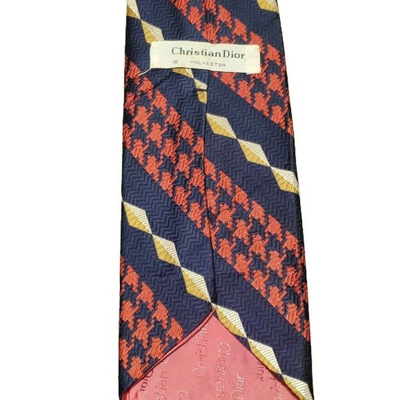 Christian Dior Men Neck Tie Polyester Multicolor - Picture 2 of 2